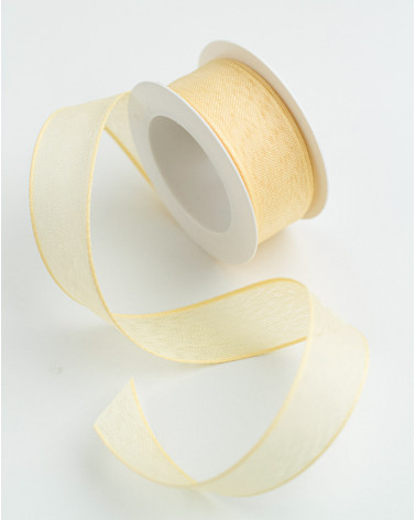 Ribbon Fabric Light Yellow 3m - Agapics