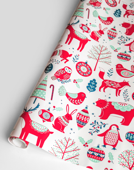 Wrapping paper "Graphic animals" 2m