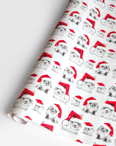 Wrapping paper "Animals with hats" 2m