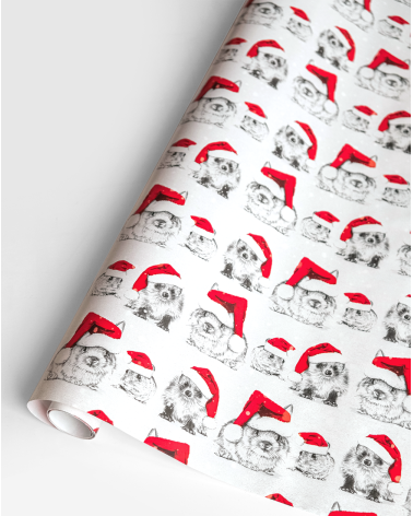 Wrapping paper "Animals with hats" 2m