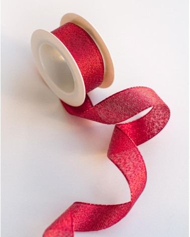 Ribbon Fabric Sparkling Red 3m - Agapics