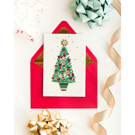 Hallmark Christmas Card Decorated Tree - Agapics