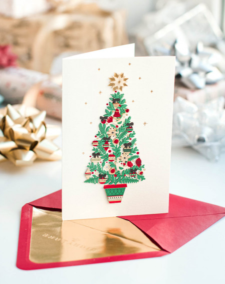 Hallmark Christmas Card Decorated Tree - Agapics