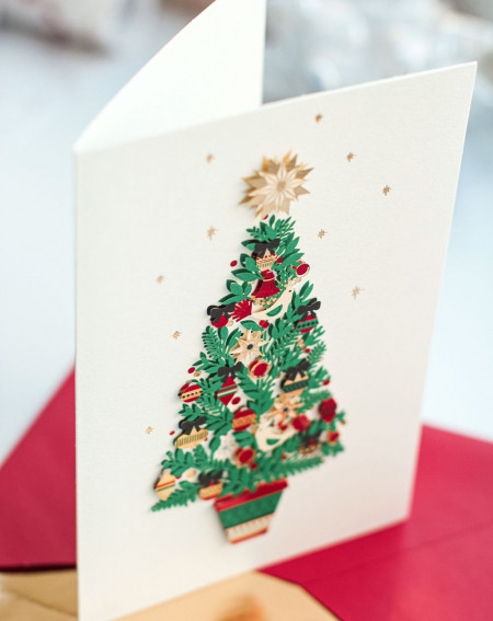 Hallmark Christmas Card Decorated Tree - Agapics