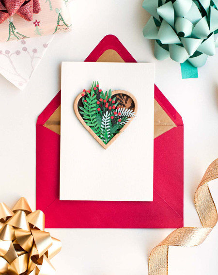 Hallmark Christmas Card Heart - Agapics