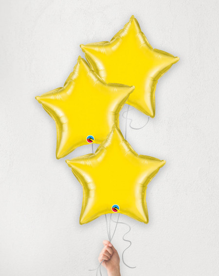 Balloon Bouquet Yellow Stars with helium in a box