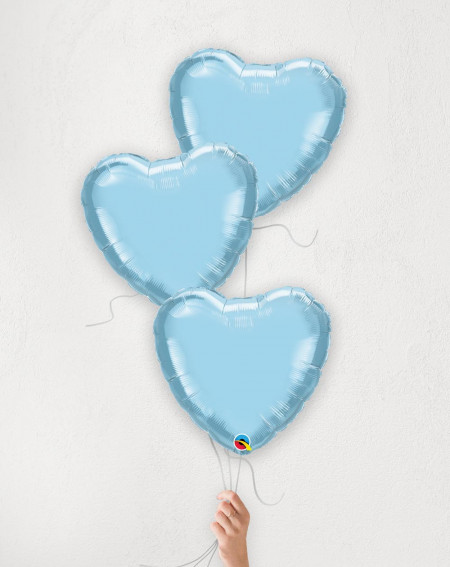 Balloon Bouquet Light Blue with helium in a box