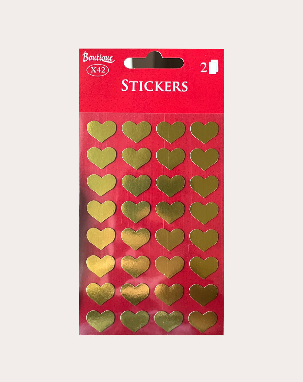 Stickers 2pg "Little golden hearts"