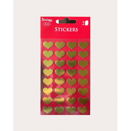 Stickers 2pg "Little golden hearts"