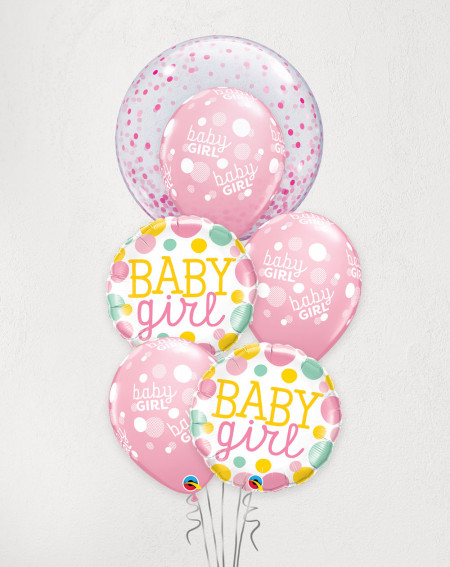 Big Balloon Bouquet Pink baby girl