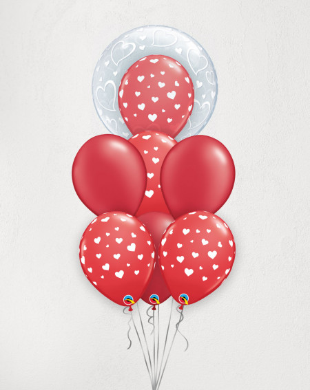 Big Balloon Bouquet Red Love