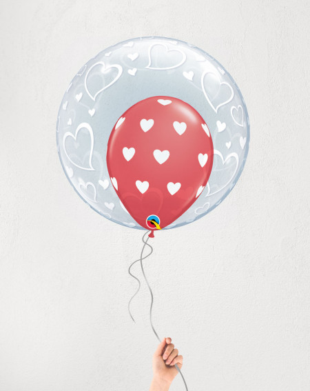 Balloons White hearts