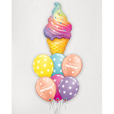 Big Balloon Bouquet Ice cream and Dots