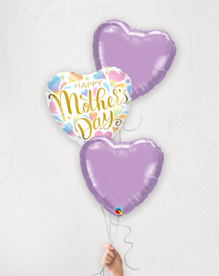 Balloon Bouquet Purple with helium in a box