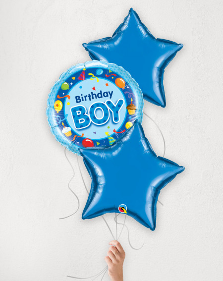 Õhupallibukett Sünnipäeva poiss heeliumiga karbis
