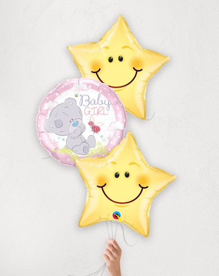 Balloon Bouquet Baby Girl's Stars