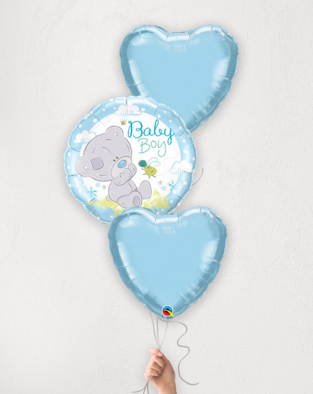 Balloon Bouquet Baby Boy's Hearts