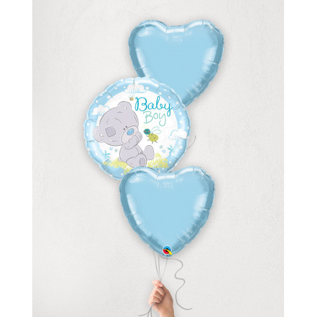 Balloon Bouquet Baby Boy's Hearts