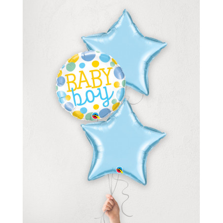 Balloon Bouquet Baby Boy's Dots