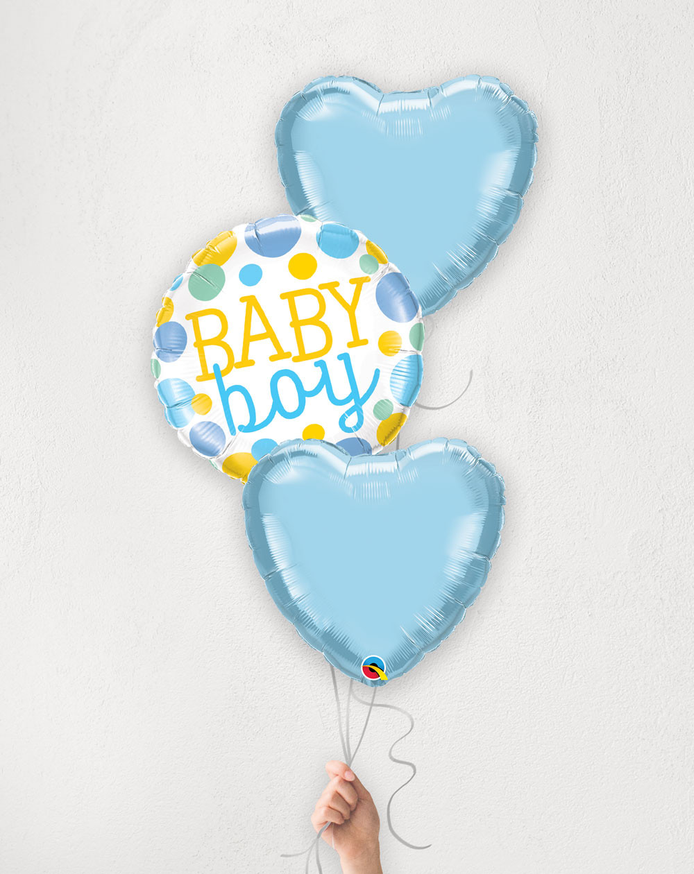 Balloon Bouquet Baby Boy's Hearts