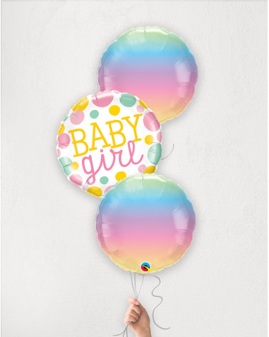Balloon Bouquet Ombre Baby Girl
