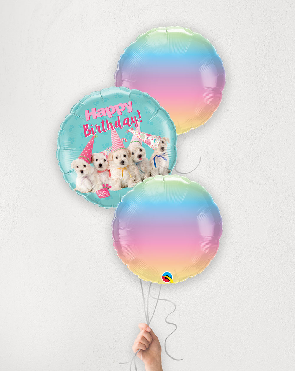 Balloon Bouquet Ombre Puppies