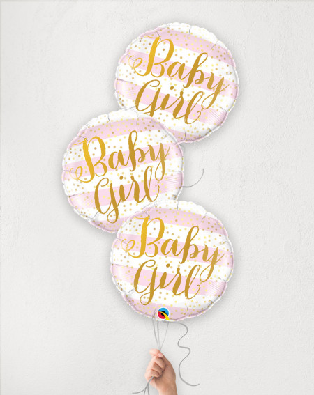 Balloon Bouquet Baby Girl Stripes