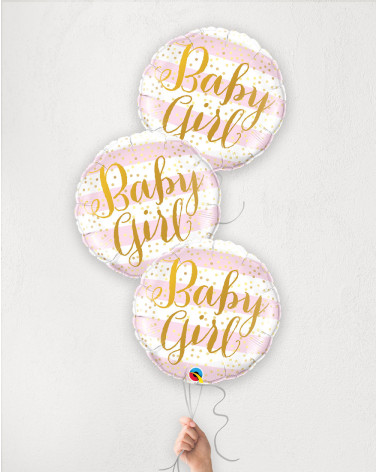 Balloon Bouquet Baby Girl Stripes