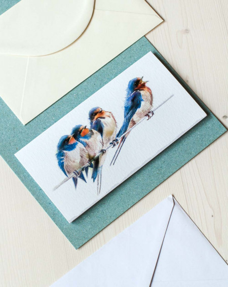 Pocket Card Four birds