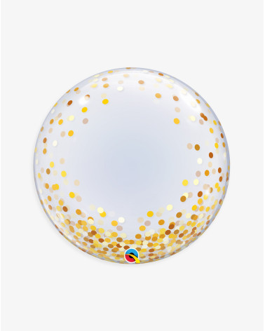 Bubble Balloon Transparent Golden Dots - Agapics