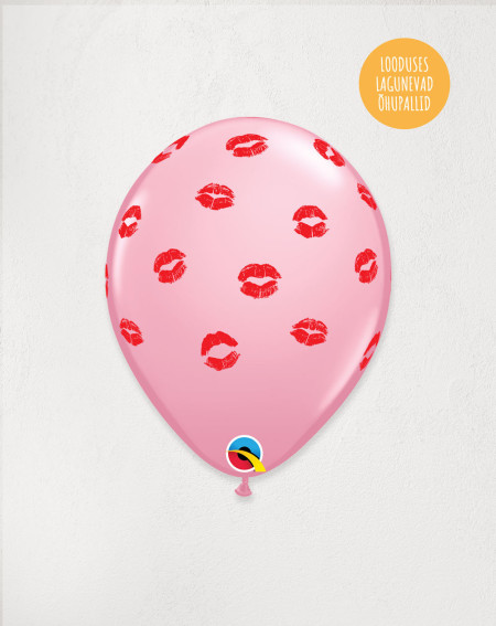 Latex Balloon Light pink kisses - Agapics