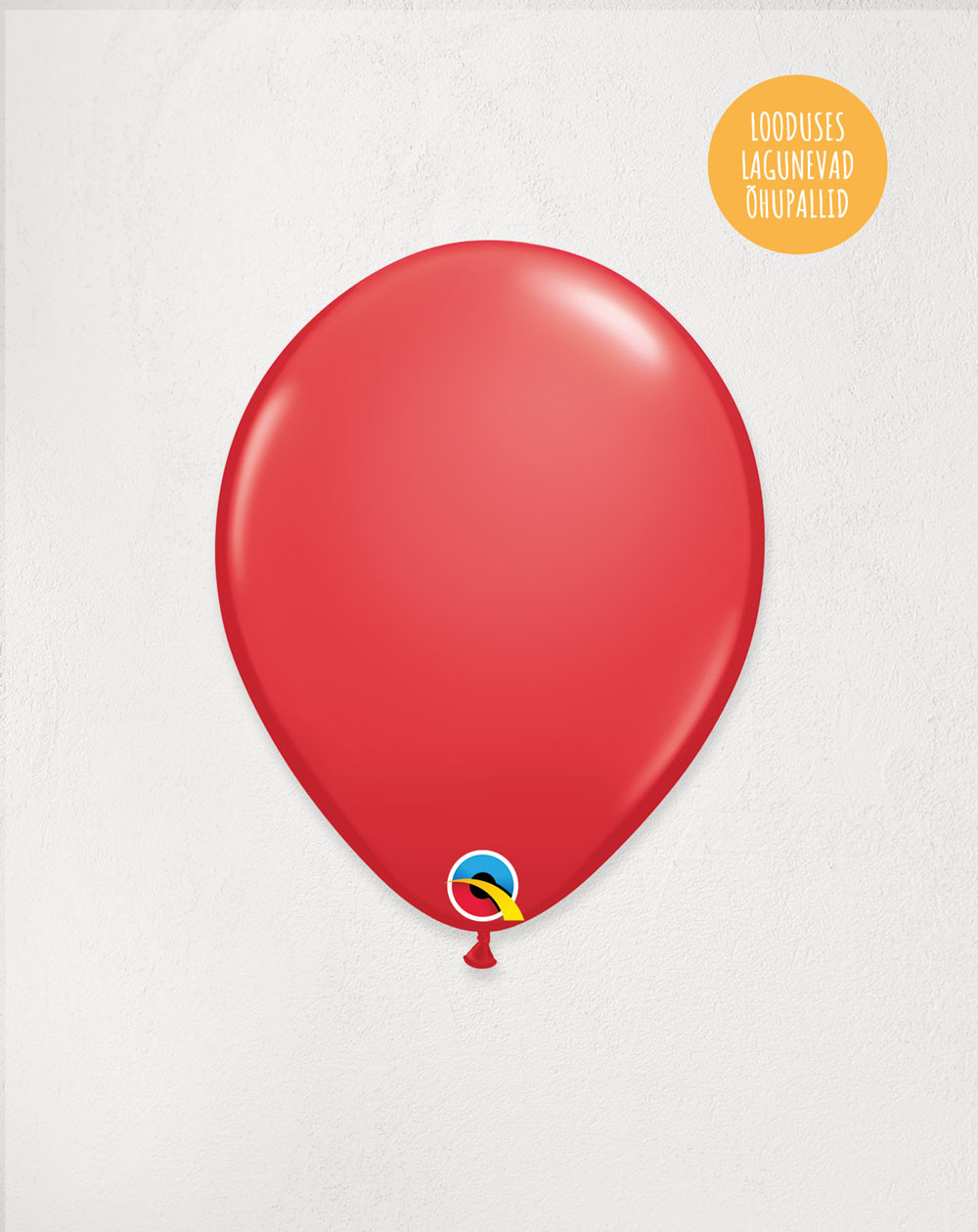 Latex Balloon Red - Balloon delivery by courier - Agapics