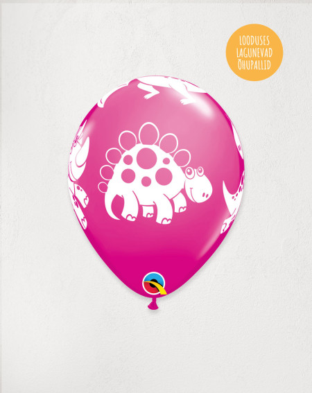 Latex Balloon Pink Dino - Agapics