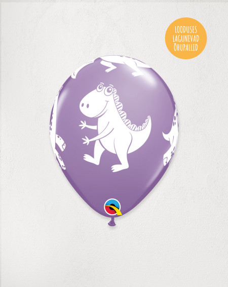 Latex Balloon Purple Dino - Agapics