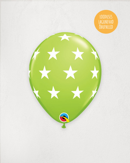 Latex Balloon Green stars - Agapics