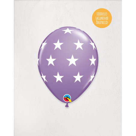 Latex Balloon Purple stars - Agapics