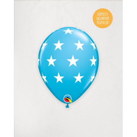 Latex Balloon Blue stars - Agapics