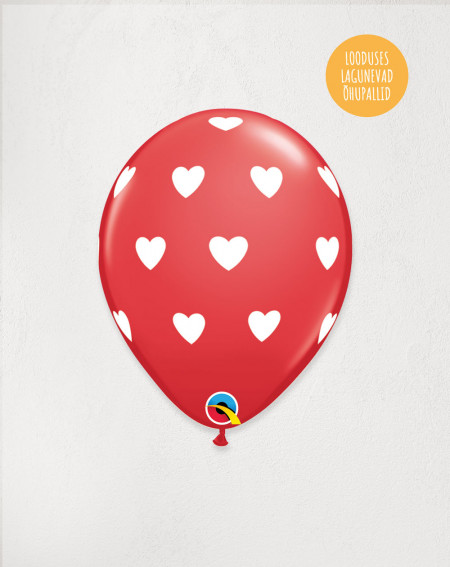 Latex Balloon Red big hearts - Agapics