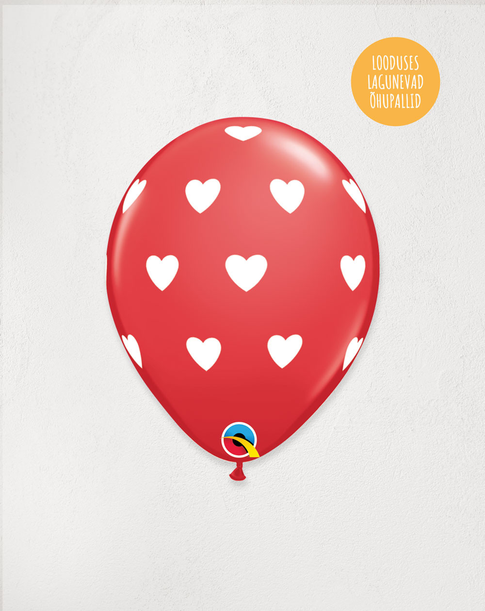 Latex Balloon Red big hearts - Agapics