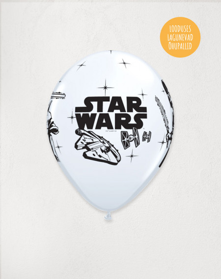 Latex Balloon White Star Wars - Agapics