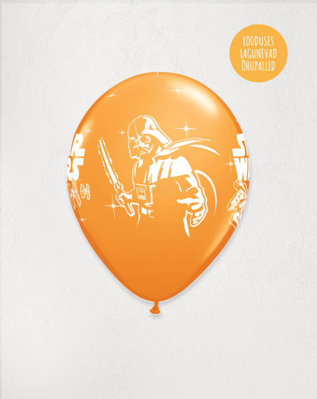 Latex Balloon Orange Star Wars - Agapics