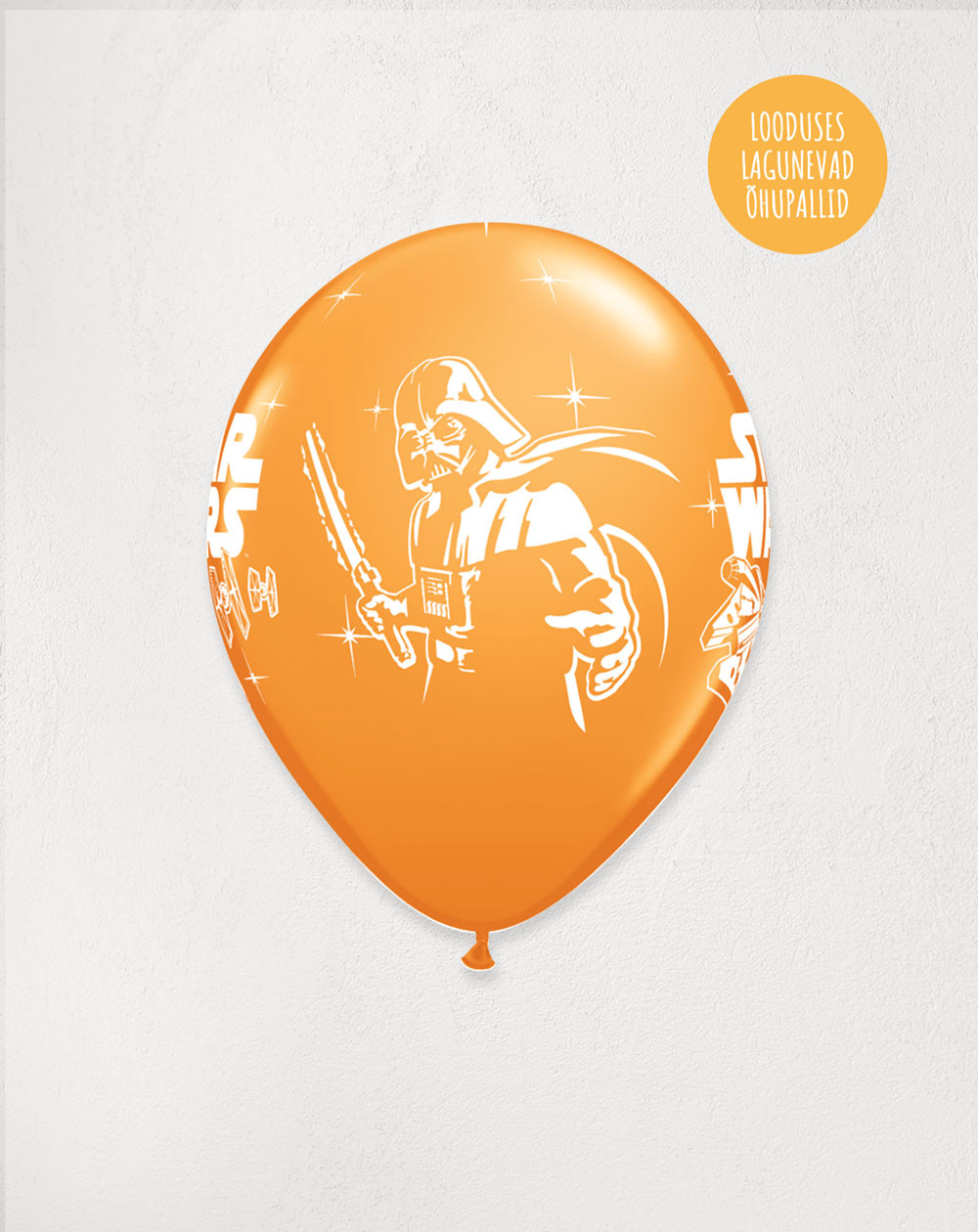 Latex Balloon Orange Star Wars - Agapics