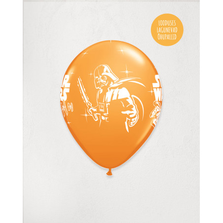 Latex Balloon Orange Star Wars - Agapics