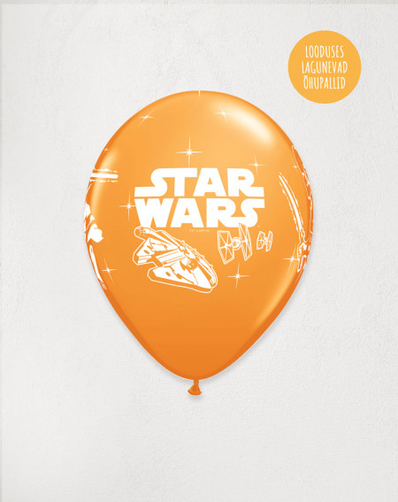 Latex Balloon Orange Star Wars - Agapics