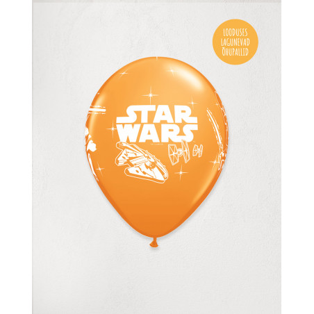 Latex Balloon Orange Star Wars - Agapics