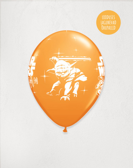 Latex Balloon Orange Star Wars - Agapics