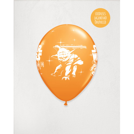 Latex Balloon Orange Star Wars - Agapics