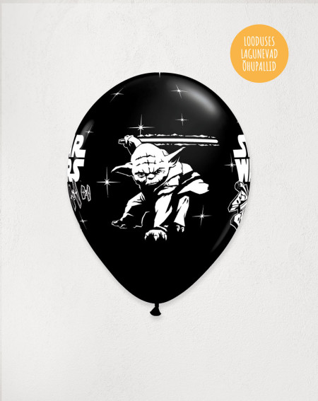 Latex Balloon Black Star Wars - Agapics