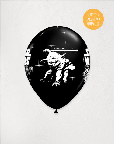 Latex Balloon Black Star Wars - Agapics