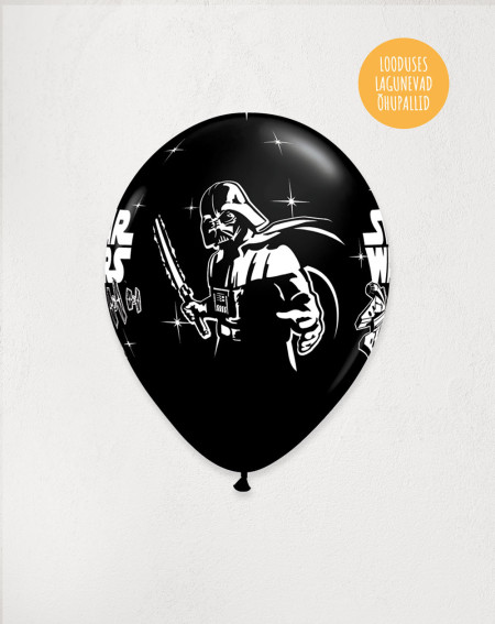 Latex Balloon Black Star Wars - Agapics